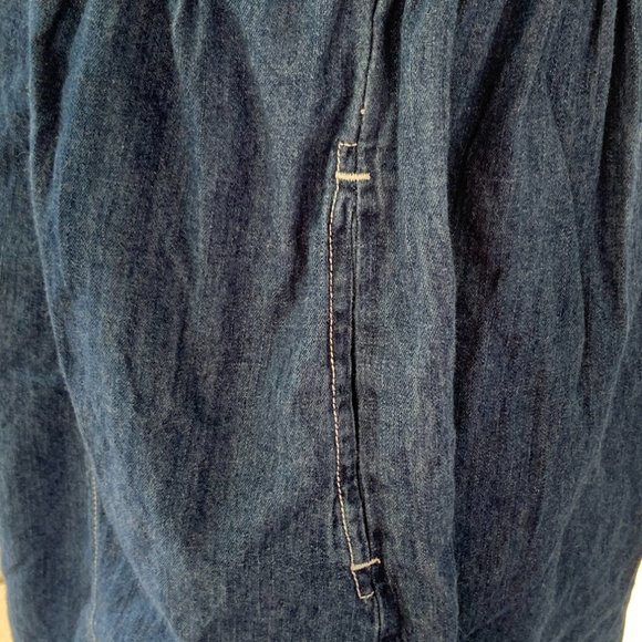 Mossimo Denim Jean Strapless Fit Flare Dress M - Picture 6 of 9
